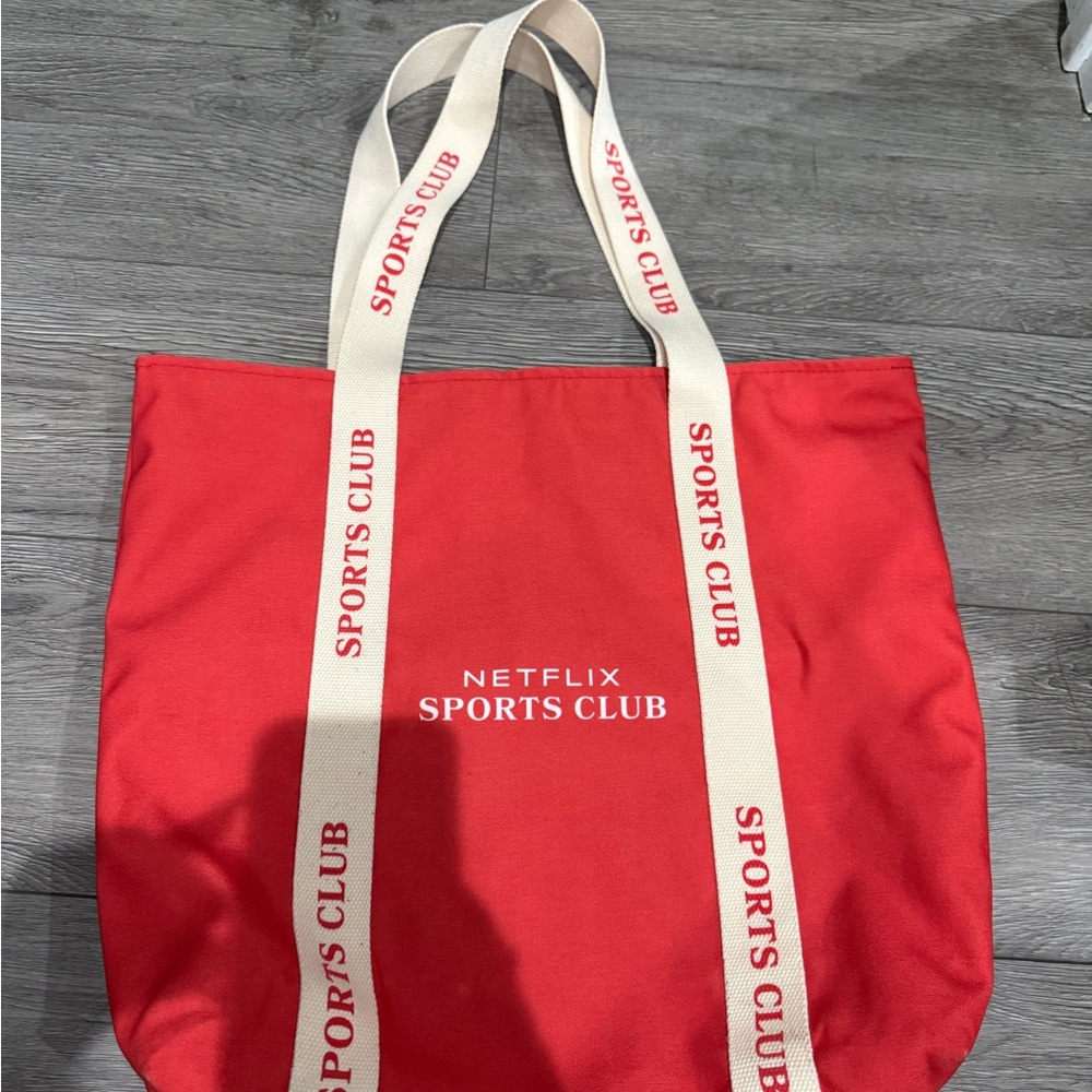 Red Netflix Sports Club Tote Bag